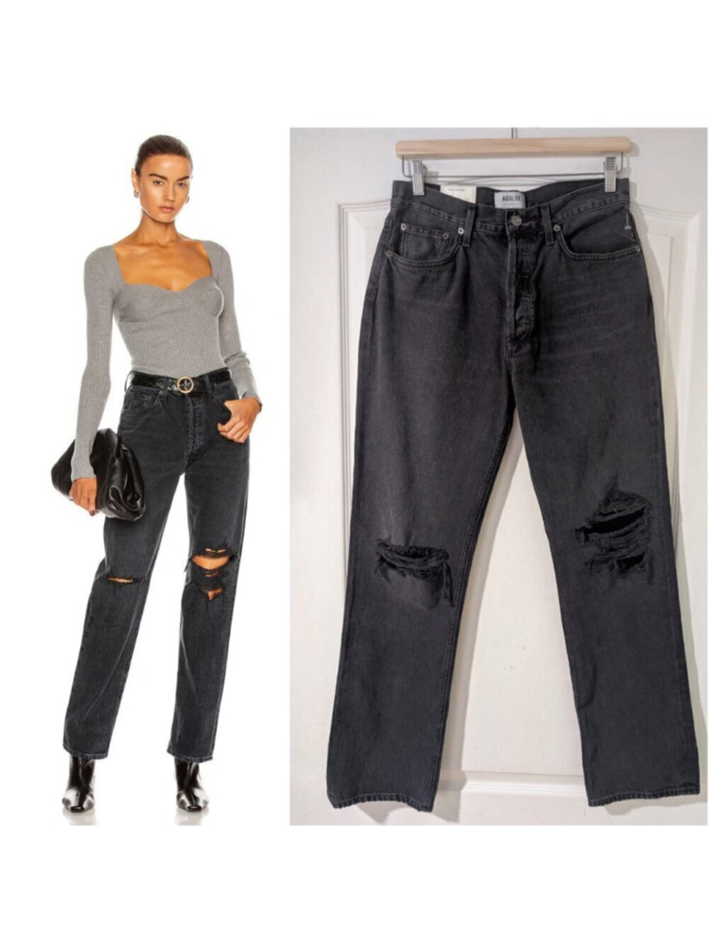 NWT Agolde | Lana Mid-Rise Vintage Straight Jeans in Disorder